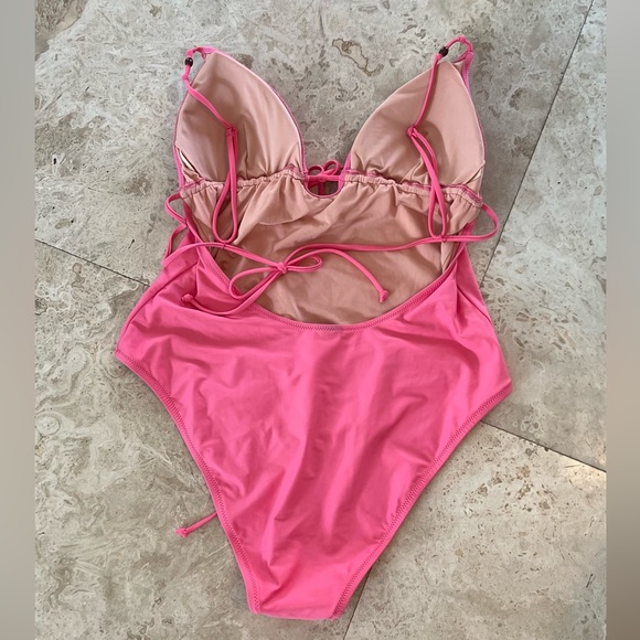 Jcrew pink one piece swimsuit size 16 - Picture 3 of 7